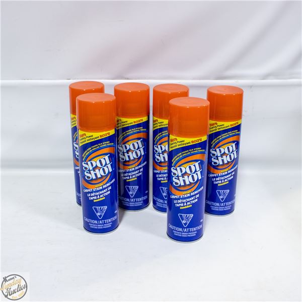6 CANS OF SPOT SHOT CARPET STAIN REMOVER