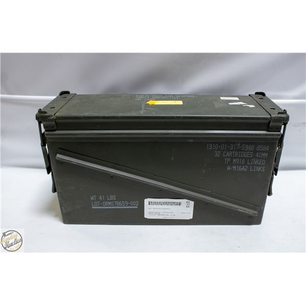 ARMY GREEN STEEL AMMO BOX