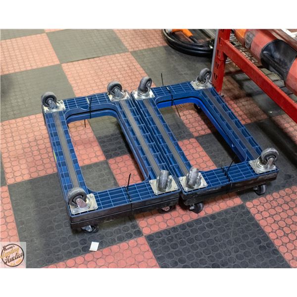 LOT OF 4 X 1000LBS POLYPROPOLENE MOVING DOLLY