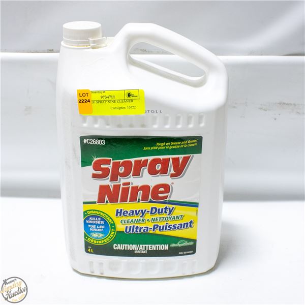4L JUG OF SPRAY NINE CLEANER