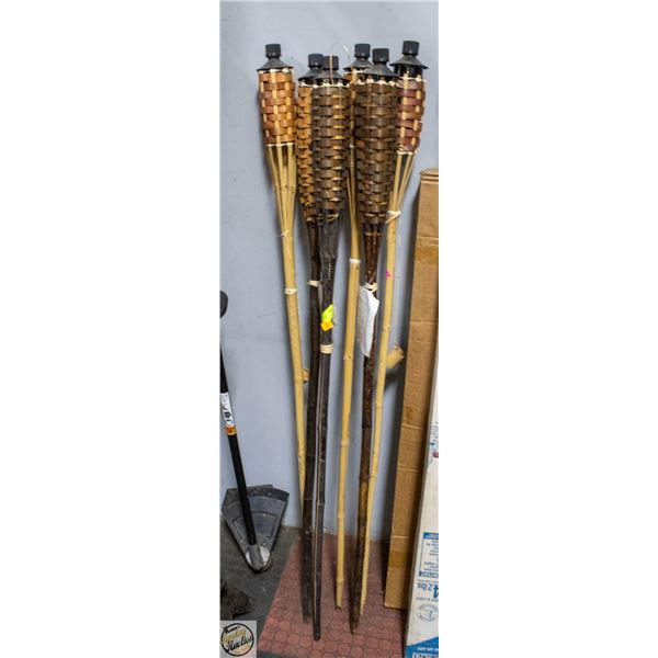 6 NEW TIKI TORCHES