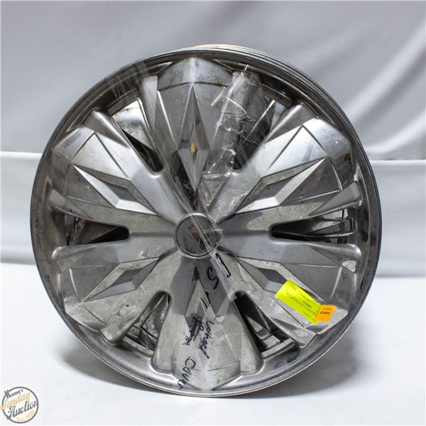 SET OF 4 PLASTIC 15 INCH HUB CAPS