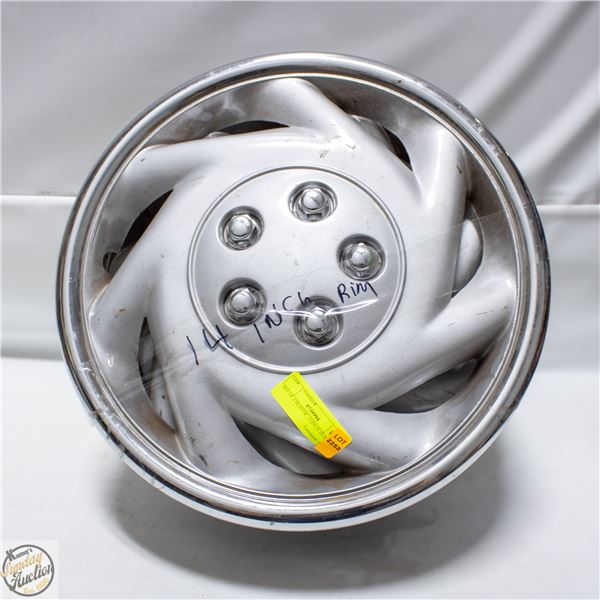 SET OF 4 PLASTIC 14 INCH HUB CAPS