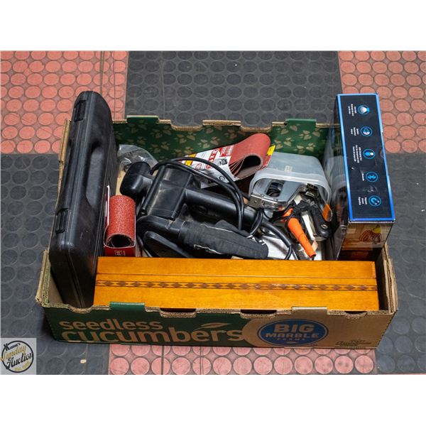 BELT SANDER+, STAPLER, 2 WORKLIGHT