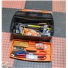 Image 1 : TOOLBOX BLACK PLASTIC WITH MISC TOOLS
