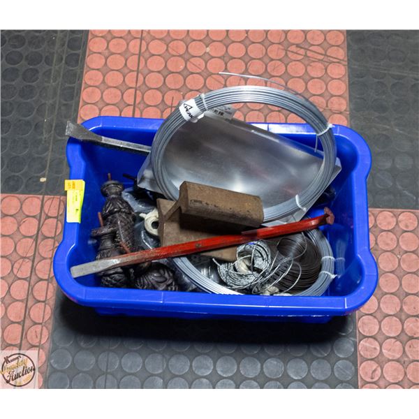BOX OF METAL -  KNOBS + MORE