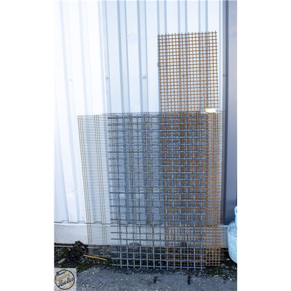 3 METAL GRATES VARIOUS SIZES, YARD SHOVELS & MORE