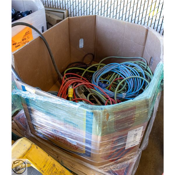 PALLET OF HD EXTENSION CORDS/CONC. SETTLER *AS IS*