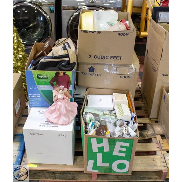 ESTATE PALLET ASSORTED HOUSEHOLD ITEMS