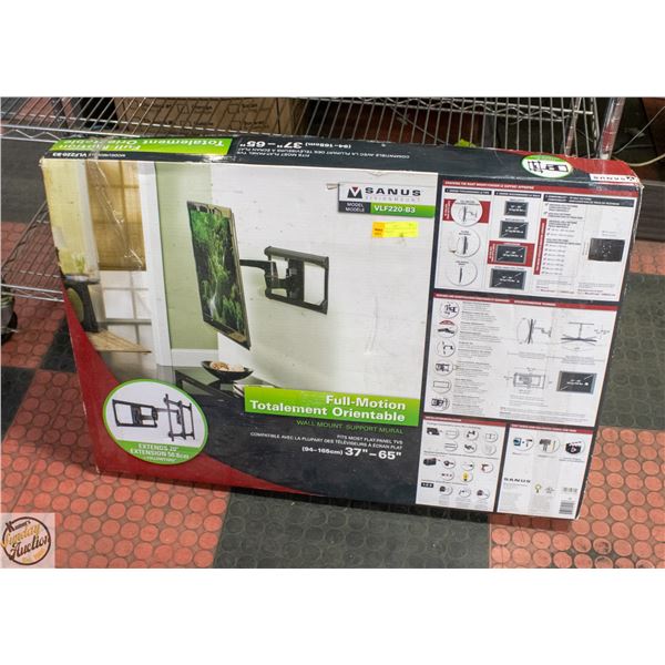 SANUS FULL MOTION WALL MOUNT- 37-65" TVS- NEW
