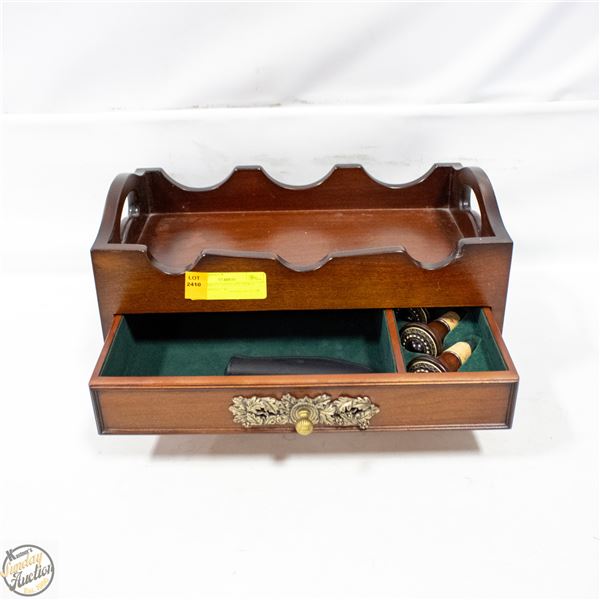 1998 BOMBAY COMPANY WOOD WINE CABINET W/