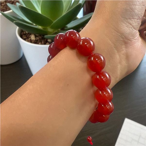 Red Carnelian Bracelet 12 mm