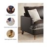 Image 3 : Dark Brown COPIAE 84 Inch Roll Arm Loveseat Sofa Reversible Faux Leather Upholstered Couch with Deep