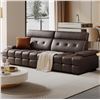 Image 1 : Dark Brown Oversized Couches for Living Room Extra Large Deep Seat Adjustable 2-Level Dept