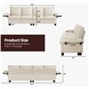 Image 3 : White Comfy Cloud Couch Large Sofa for Living Room - SKU: USACOPN1087761-3 -