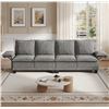 Image 1 : Gray Comfy Cloud Couch Large Sofa for Living Room - SKU: USACOPN1087761-2 -