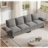 Image 2 : Gray Comfy Cloud Couch Large Sofa for Living Room - SKU: USACOPN1087761-2 -