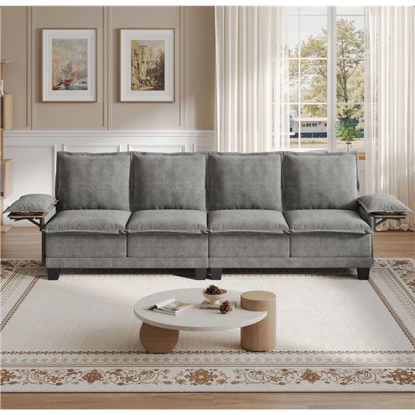 Gray Comfy Cloud Couch Large Sofa for Living Room - SKU: USACOPN1087761-2 -