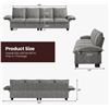 Image 3 : Gray Comfy Cloud Couch Large Sofa for Living Room - SKU: USACOPN1087761-2 -