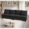Image 2 : Black Comfy Cloud Couch Large Sofa for Living Room - SKU: USACOPN1087761-1 -