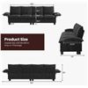 Image 3 : Black Comfy Cloud Couch Large Sofa for Living Room - SKU: USACOPN1087761-1 -