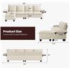 Image 4 : White Comfy Cloud Couch Large Sofa for Living Room w/ Ottoman - SKU: USACOPN1087760-3 -