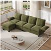 Image 2 : Green Comfy Cloud Couch Large Sofa for Living Room w/ Ottoman - SKU: USACOPN1087760-4 -