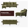 Image 3 : Green Comfy Cloud Couch Large Sofa for Living Room w/ Ottoman - SKU: USACOPN1087760-4 -