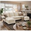 Image 2 : White Comfy Cloud Couch Large Sofa for Living Room w/ 2 Ottomans - SKU: USACOPN1087759-3 -