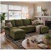 Image 1 : Green Comfy Cloud Couch Large Sofa for Living Room w/ 2 Ottomans - SKU: USACOPN1087759-4 -