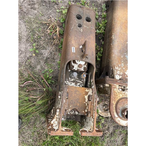 Excavator demolition hammer attachment