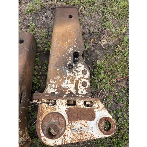 Excavator demolition hammer attachment