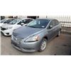 Image 1 : 2013 NISSAN SENTRA PURE DRIVE, 4DRSD, GREY, VIN 3N1AB7APXDL669729,