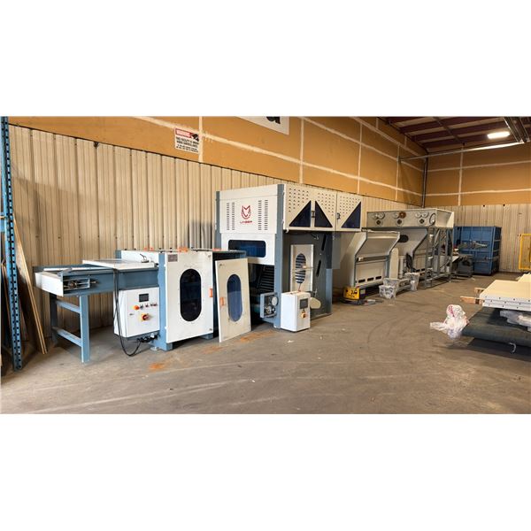 LINEER MAKINA COMMERCIAL FIBER FILLING MACHINE LINE INCLUDING BALE OPENER, FIBER OPENING MACHINE,