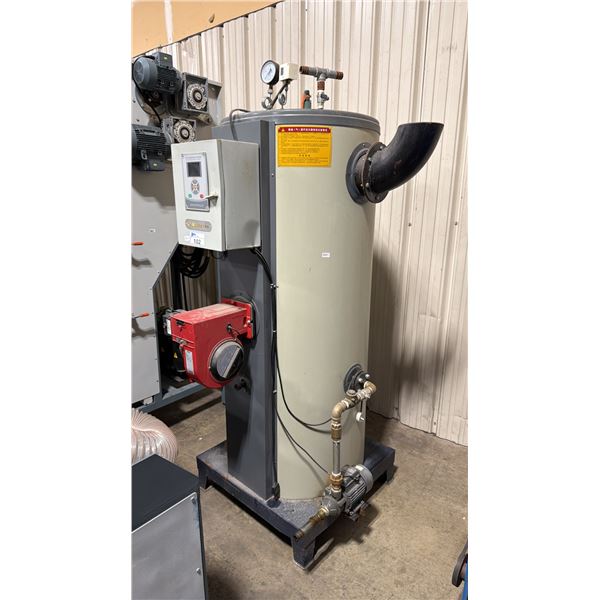 VERTICAL INDUSTRIAL BOILER UNIT WITH SILON MICROCOMPUTER BOILER CONTROLLER, DERROTE MINOR 20 TC
