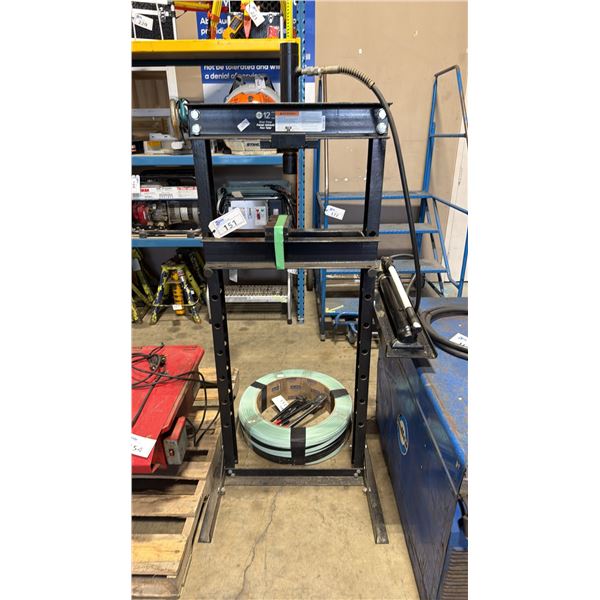OMEGA 12 TON BLACK HYDRAULIC SHOP PRESS