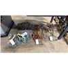Image 1 : GROUP OF ASSORTED HEAVY DUTY LIFTING CABLE & CHAINS