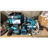 Image 1 : LARGE GROUP OF MAKITA CORDLESS POWER TOOLS INCLUDING RECIPROCATING SAW, GRINDER, 3 DRILLS, CIRCULAR
