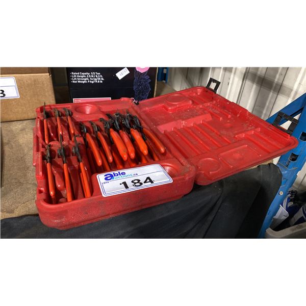 PROTO SNAP RING PLIER SET IN HARD TRANSPORT CASE