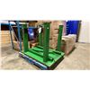 Image 1 : 1 3/4" THICK METAL HEAVY DUTY SHOP TABLE PAINTED GREEN APPROX 4'L X 3'D X 3'H