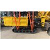 Image 2 : SDLANCH SDLD25 YELLOW RIDE ON GAS POWERED MINI CRAWLER DUMPER, 3 SPEED, 9" TRACKS, MANUAL DUMP BOX