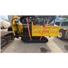 Image 4 : SDLANCH SDLD25 YELLOW RIDE ON GAS POWERED MINI CRAWLER DUMPER, 3 SPEED, 9" TRACKS, MANUAL DUMP BOX