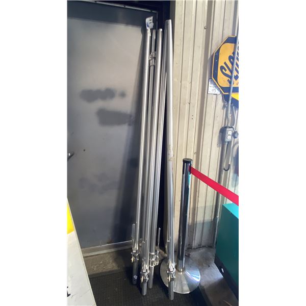 5 SILVER MANFROTTO AUTOPOLE ADJUSTABLE PROFESSIONAL STAGE POLES