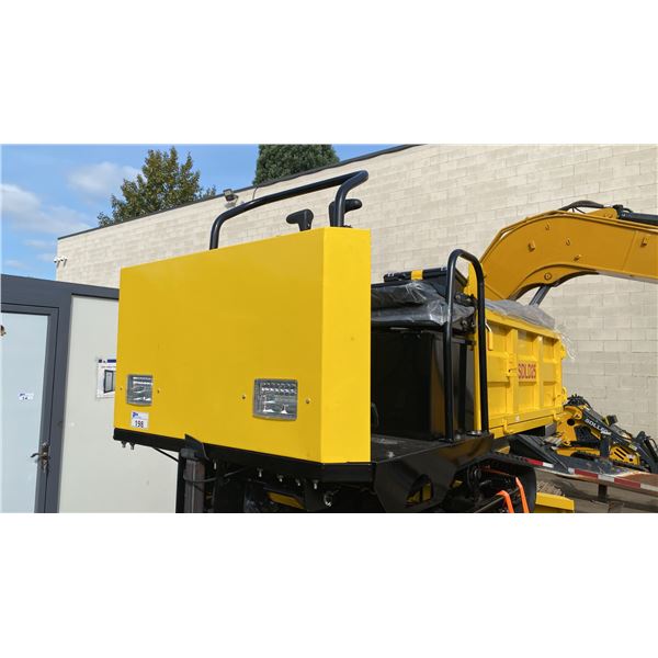 SDLANCH SDLD25 YELLOW RIDE ON GAS POWERED MINI CRAWLER DUMPER, 3 SPEED, 9" TRACKS, MANUAL DUMP BOX