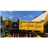 Image 2 : SDLANCH SDLD25 YELLOW RIDE ON GAS POWERED MINI CRAWLER DUMPER, 3 SPEED, 9" TRACKS, MANUAL DUMP BOX