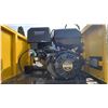 Image 3 : SDLANCH SDLD25 YELLOW RIDE ON GAS POWERED MINI CRAWLER DUMPER, 3 SPEED, 9" TRACKS, MANUAL DUMP BOX