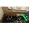 Image 3 : BOX OF ASSORTED TOOLS- BESSEY CLAMPS, SOCKET/RATCHET SETS, FILE SETS & MORE