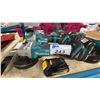 Image 4 : GROUP OF ASSORTED MAKITA CORDLESS POWER TOOLS- 3 ANGLE GRINDERS, 2 DRILLS. CHARGER, 5 BATTERIES & 1