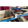 Image 1 : 3 BOXES OF IRWIN HEAVY DUTY DRILL BITS & BIN OF HAND TOOLS- CUTTERS, PIPE WRENCHES, HAMMER, SAW &