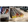 Image 3 : 3 BOXES OF IRWIN HEAVY DUTY DRILL BITS & BIN OF HAND TOOLS- CUTTERS, PIPE WRENCHES, HAMMER, SAW &